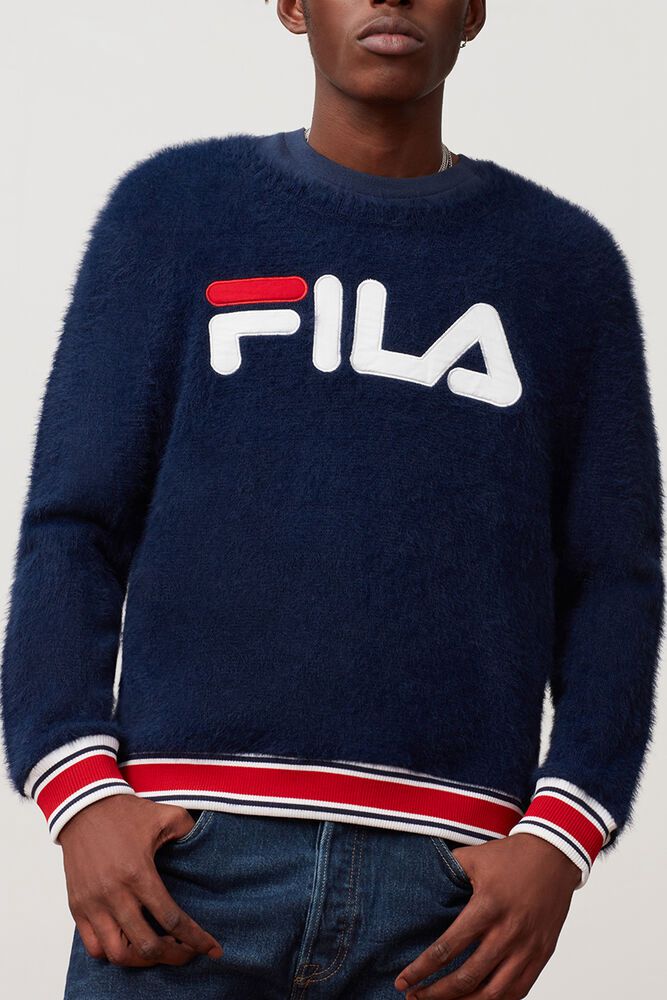 Fila Cash Sweater Sweatshirt Navy - Mens - 21483VBQP